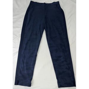 Athleta Brooklyn Ankle Pants‎ Size 10 Navy Blue Women's Camouflage Stretch TALL